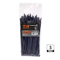Tr Industrial 8 in Multi-Purpose UV Cable Ties, Black, 500-pk TR88302-5PK